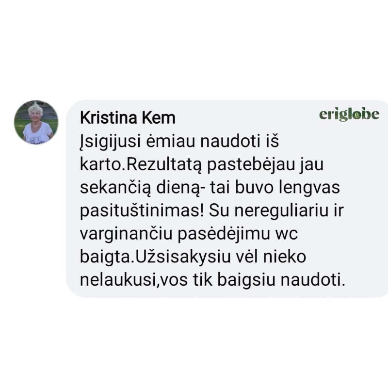 Danutės tikras atsiliepimas apie eriglobe Skaidulos
