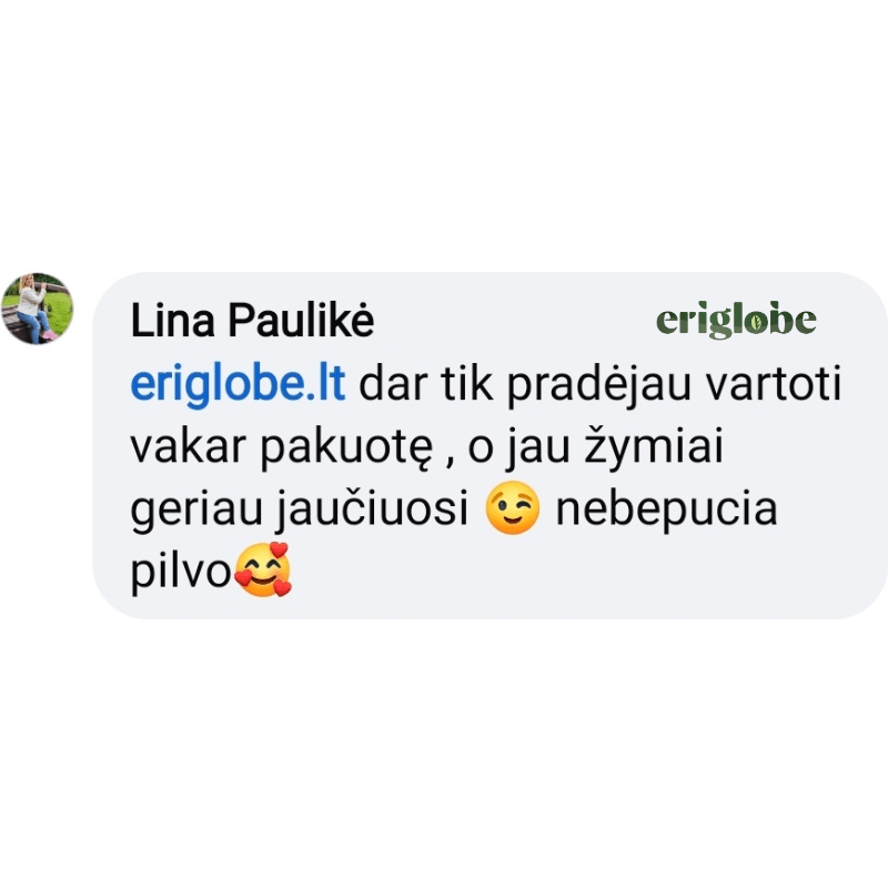 Lina Paulikė atsiliepimas apie eriglobe SKAIDULOS