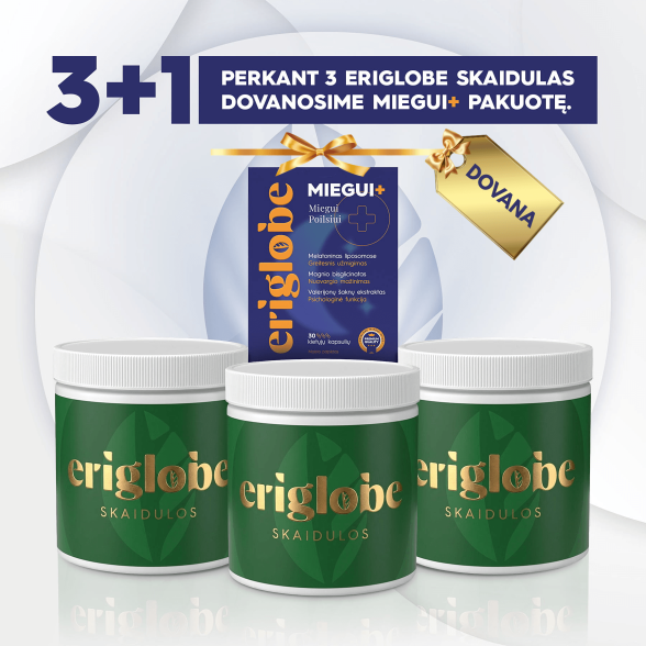 3 eriglobe SKAIDULOS + 1 DOVANA Miegui+ 3 eriglobe SKAIDULOS + 1 DOVANA Miegui+